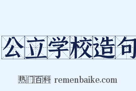 公立学校造句是什么意思的图片